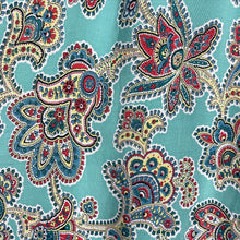 Load image into Gallery viewer, Original 1940's St Michael Cotton Smock Blouse in Turquoise, Red, Yellow and Blue - Bust 42 44 *