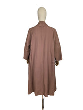 Load image into Gallery viewer, Original 1950's Light Brown Grosgrain Edge to Edge Duster Coat - Bust 44 46