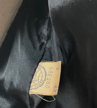 Load image into Gallery viewer, Original 1940's 'Created in Hollywood by Paramount' Black Wool Suit with Soutache Detail and Single Button Fastening - Bust 36 38 *