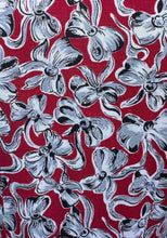 Load image into Gallery viewer, Original 1940's Novelty Print Day Dress with Bow Print in Red, Black and Grey - Bust 34