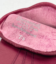 Load image into Gallery viewer, Original 1930's 1940's Burgundy Kid Leather Dents Bourne & Hollingsworth Gloves - Size 7 1/2 *