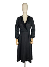 Load image into Gallery viewer, Reproduction 1940's Black Double Breasted Lightweight Coat with Velvet Trim - Bust 36 38