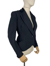 Load image into Gallery viewer, Original 1940's Crayson Model Black Fitted Jacket Covered Entirely in Soutache - Bust 36 38 *