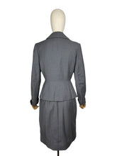 Load image into Gallery viewer, Original 1950's Mornessa Grey Worsted Wool Single Breasted Skirt Suit - Bust 36 38