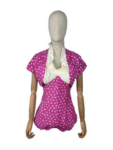 Load image into Gallery viewer, Original 1950's Pink and White Swimsuit with Matching Bolero Jacket - Bust 36 *