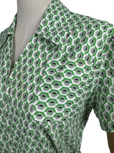 Load image into Gallery viewer, Original 1930's 1940's Black, Green and White Volup Cotton Zip Front Playsuit - Bust 40 42