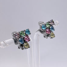 Load image into Gallery viewer, Original 1950’s Pastel Paste Triangle Clip-on Earrings