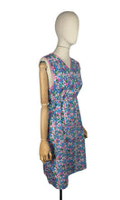 Load image into Gallery viewer, Original 1940's Pink, Blue and White Cotton Apron - Great Chore Dress - Would Make A Great Summer Dress - Bust 34 35
