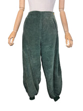 Load image into Gallery viewer, Original 1930's Kenilworth Sports-Togs Forest Greet Corduroy Ski or Skating Trousers with Side Buttons - Waist 30 32