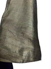 Load image into Gallery viewer, Original 1920’s Black Silk Dress with Fabulous Gold Lame Slip - Bust 32 *