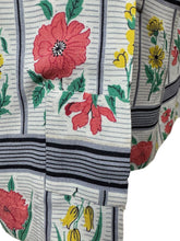 Load image into Gallery viewer, Wounded but Wearable Original Late 1940's or Early 1950's Floppy Cotton Floral Stripe Day Dress - Bust 36 *