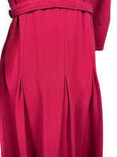 Load image into Gallery viewer, Original 1940’s Rich Red Wool Belted Day Dress with White Trim - Bust 34 36
