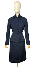 Load image into Gallery viewer, Original 1940's Black and Blue Wool Suit by Styled by Swansdown New York - Bust 34