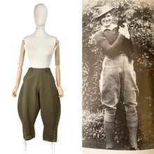 Load image into Gallery viewer, Original 1940's WW2 Women's Land Army Breeches Dated 1943 - Waist 27 29
