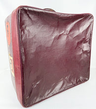 Load image into Gallery viewer, Original 1940's 1950's Burgundy Leather Travel Suitcase by Dinkie Luggage *