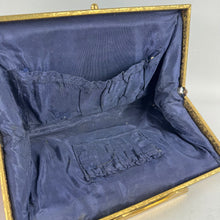 Load image into Gallery viewer, Original 1930's Midnight Blue and Bottle Green Textured Leather Clutch