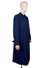 Load image into Gallery viewer, Wounded but Wearable Original 1940's Blue Wool Swagger Coat - Bust 36" 38" *