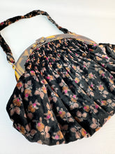 Load image into Gallery viewer, Original 1920's Antique Floral Silk Velvet Bag with Faux Tortoiseshell Frame in Black, Brown and Pink