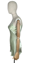 Load image into Gallery viewer, Original 1940’s CC41 Spring Green Satin Step In with Embroidery - Bust 34” *