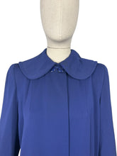 Load image into Gallery viewer, Wounded but Wearable Original 1940's Blue Wool Swagger Coat - Bust 36" 38" *