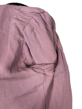 Load image into Gallery viewer, Original 1930’s Black Velvet Evening Jacket with Pink Crepe Lining, Patch Pockets and Single Button Closure - Bust 36 38 *