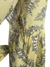Load image into Gallery viewer, Original 1940's Yellow, Black and White Floppy Cotton Summer Dress with Original Belt - Bust 34 *