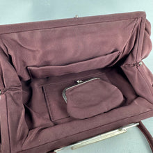 Load image into Gallery viewer, Original 1930's or 1940's Burgundy Crepe Handbag and Coin Purse with Corde Style Detailing *