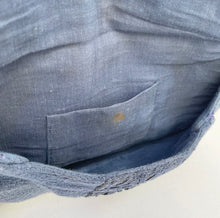 Load image into Gallery viewer, Original 1940's Home Made Clutch Bag in RAF Blue - As Is