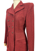 Load image into Gallery viewer, Original 1940’s Red and Brown Herringbone Double Breasted Suit - Bust 36