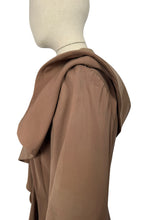 Load image into Gallery viewer, Wounded But Wearable Original American 1930’s Brown Pure Wool Coat with Huge Collar by W.M. Devitz - Bust 34 36 *