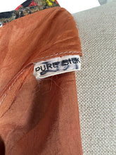 Load image into Gallery viewer, Original 1950's Pure Silk Day Dress in Autumnal Painterly Floral Print - Bust 36