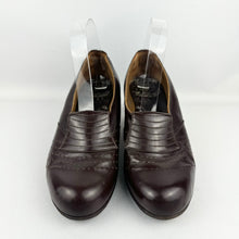 Load image into Gallery viewer, Original 1940’s Chocolate Brown Leather Shoes - UK Size 5 5.5