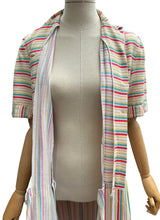 Load image into Gallery viewer, Original 1940’s CC41 Laeta Ramage Moygashel Stripe Day Dress - Bust 36