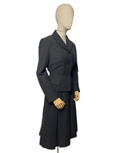 Load image into Gallery viewer, Original 1950's Dark Blue Grey Hebe Skirt Suit - Bust 38