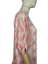 Load image into Gallery viewer, Original 1920's Volup Fine Cotton Lawn Two Tone Pink Floral Day Dress with Ruffles - Bust 46 *