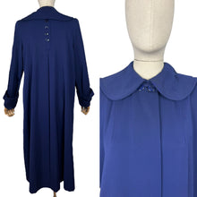 Load image into Gallery viewer, Wounded but Wearable Original 1940's Blue Wool Swagger Coat - Bust 36" 38" *