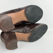 Load image into Gallery viewer, Original 1940’s Chocolate Brown Leather Shoes - UK Size 5 5.5