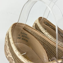 Load image into Gallery viewer, Original 1930's Snakeskin and Mesh Brown and Cream Lace Up Shoes - Size 5 5.5 Narrow *