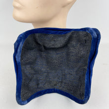 Load image into Gallery viewer, Original 1950’s Cobalt Blue Pleated Velvet Close Fitting Evening Hat *