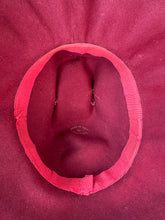 Load image into Gallery viewer, Original 1930's 1940's Burgundy Felt Fedora with Wide Grosgrain Trim
