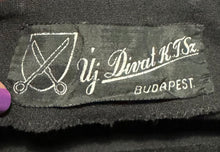 Load image into Gallery viewer, Original 1950’s Black Beaded Wool Wiggle Dress with Bow Trim from Budapest - Bust 40 42 *