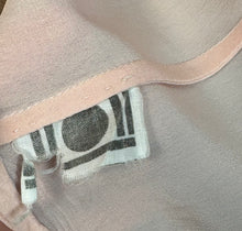 Load image into Gallery viewer, Original 1940's 11011 Flesh Coloured Silk Button Back Blouse with Jabot Front - Bust 36 38