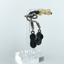 Load image into Gallery viewer, Vintage 1930's or 1940's Black Boots and Riding Crop Plastic Brooch