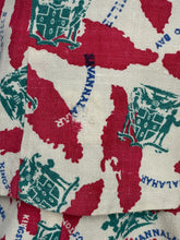 Load image into Gallery viewer, Original 1940’s Novelty Print Summer Linen Suit Featuring the Island of Jamaica - Bust 36 38