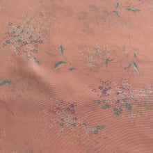 Load image into Gallery viewer, Original 1940's Dressmaking Fabric for Nightwear of Underwear - Peach with Floral Sprays - 35" x 60" - No.10