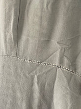 Load image into Gallery viewer, Original 1940’s CC41 Blue Cotton Dress with Brown Appliqué for the Shorter Lady - Wounded But Wearable - Bust 35 36