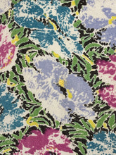Load image into Gallery viewer, Original 1940's Vibrant Floral Print Blouse in Pink, Green, Yellow and Blue - Bust 36 38 *