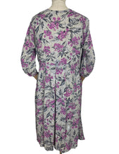 Load image into Gallery viewer, Original 1940's Volup Grey and Pink Floral Day Dress - Bust 40 42 *