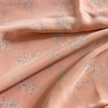Load image into Gallery viewer, Original 1940's Dressmaking Fabric for Nightwear of Underwear - Peach with Floral Sprays - 35" x 60" - No.10
