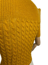Load image into Gallery viewer, 1940's Reproduction Twisted Cable and Rib Jumper in Mustard Pure Wool - Bust 32 33 34 *